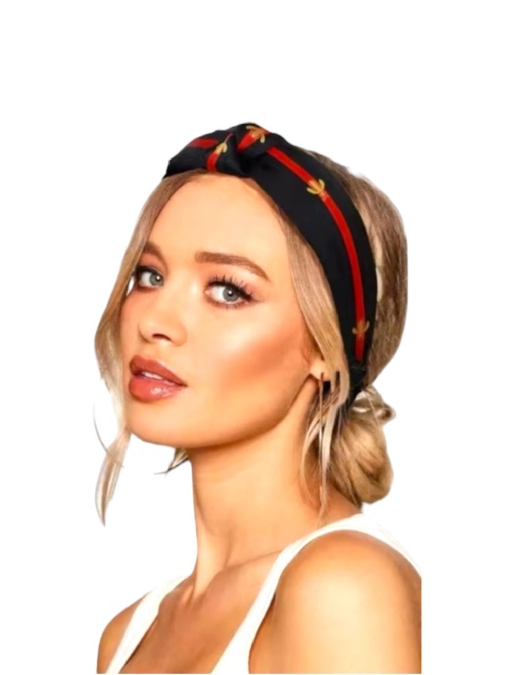 LUXURY➕Classic Stripe Bee Embellished Knotted Headband